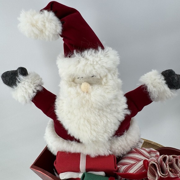 Pottery Barn Kids Santa\'s Sleigh Stocking Holder Hanger Christmas Presents EUC